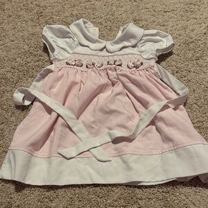 Charming Pink and White Kids Formal Dress